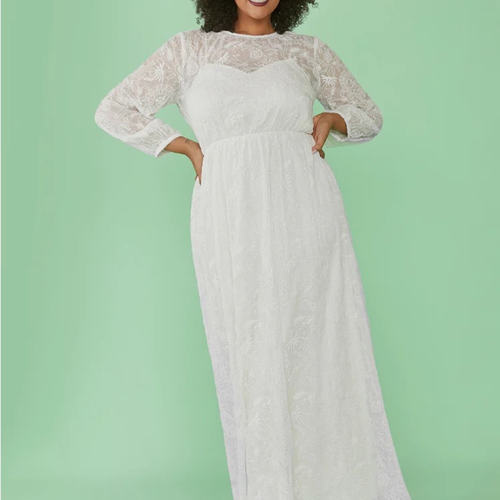 Modcloth Just The Beginning Lace Dress